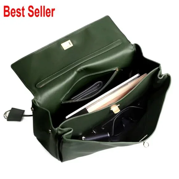 Genuine Leather Tote Bag for Women, Large Satchel Purse with Adjustable Strap